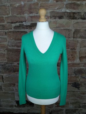 Atmosphere Mint Green V Neck Cashmere Jumper