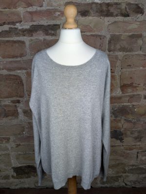 Next Light Grey Round Neck Cashmere Sweater